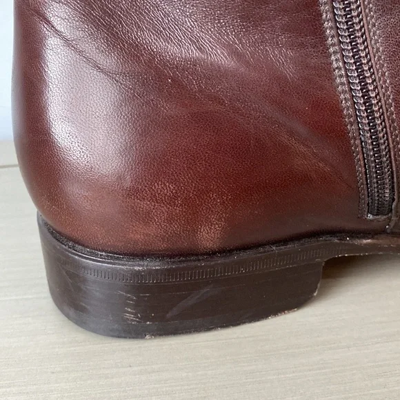 Nordstrom Mens Italian Made Soft Supple Leather Regalo Boots side Zip Size 11 - Picture 7 of 16